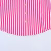 Collar long sleeved contrasting striped shirt top for women4
